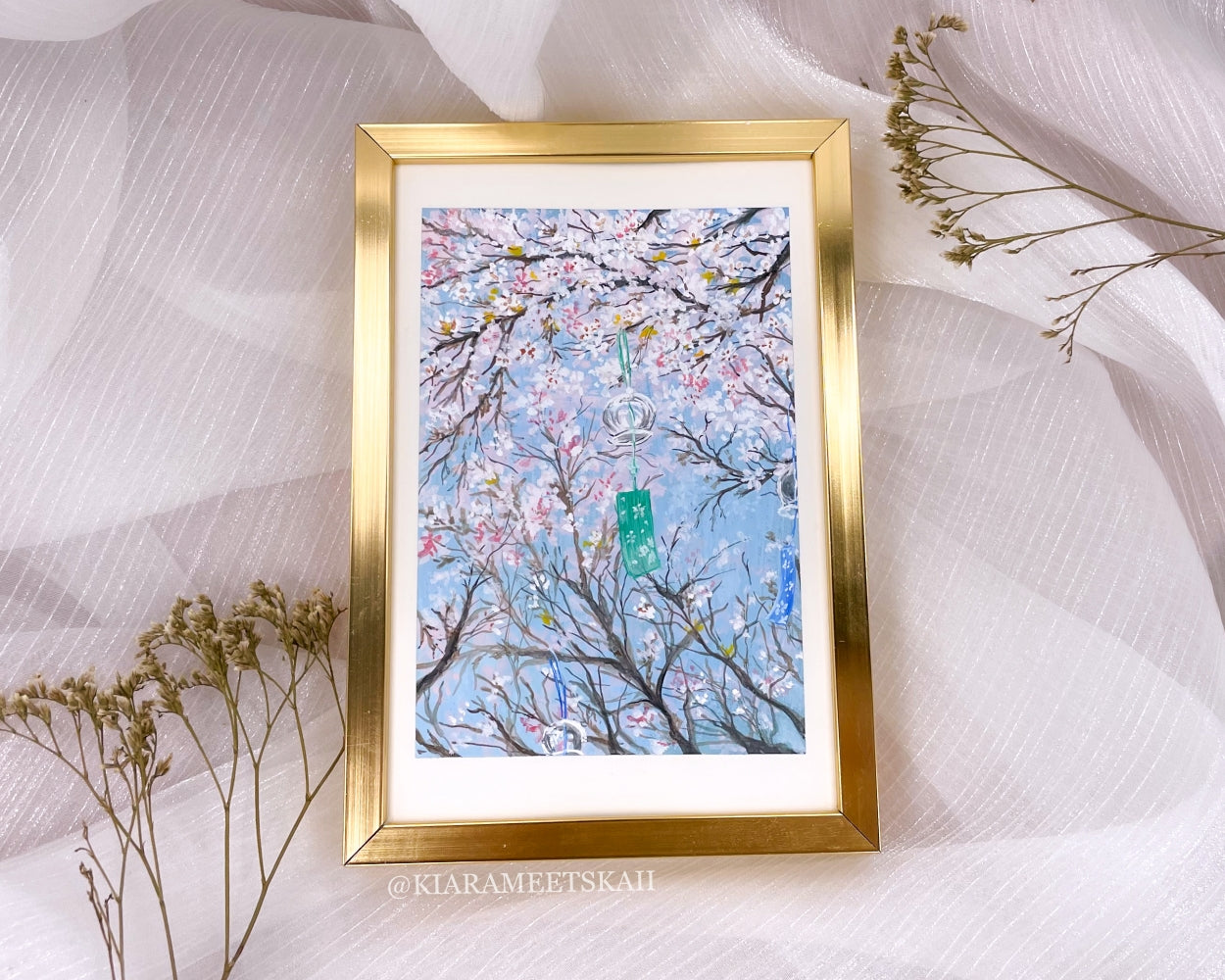 "Pause in Breeze" Gouache Painting (Original Artwork)