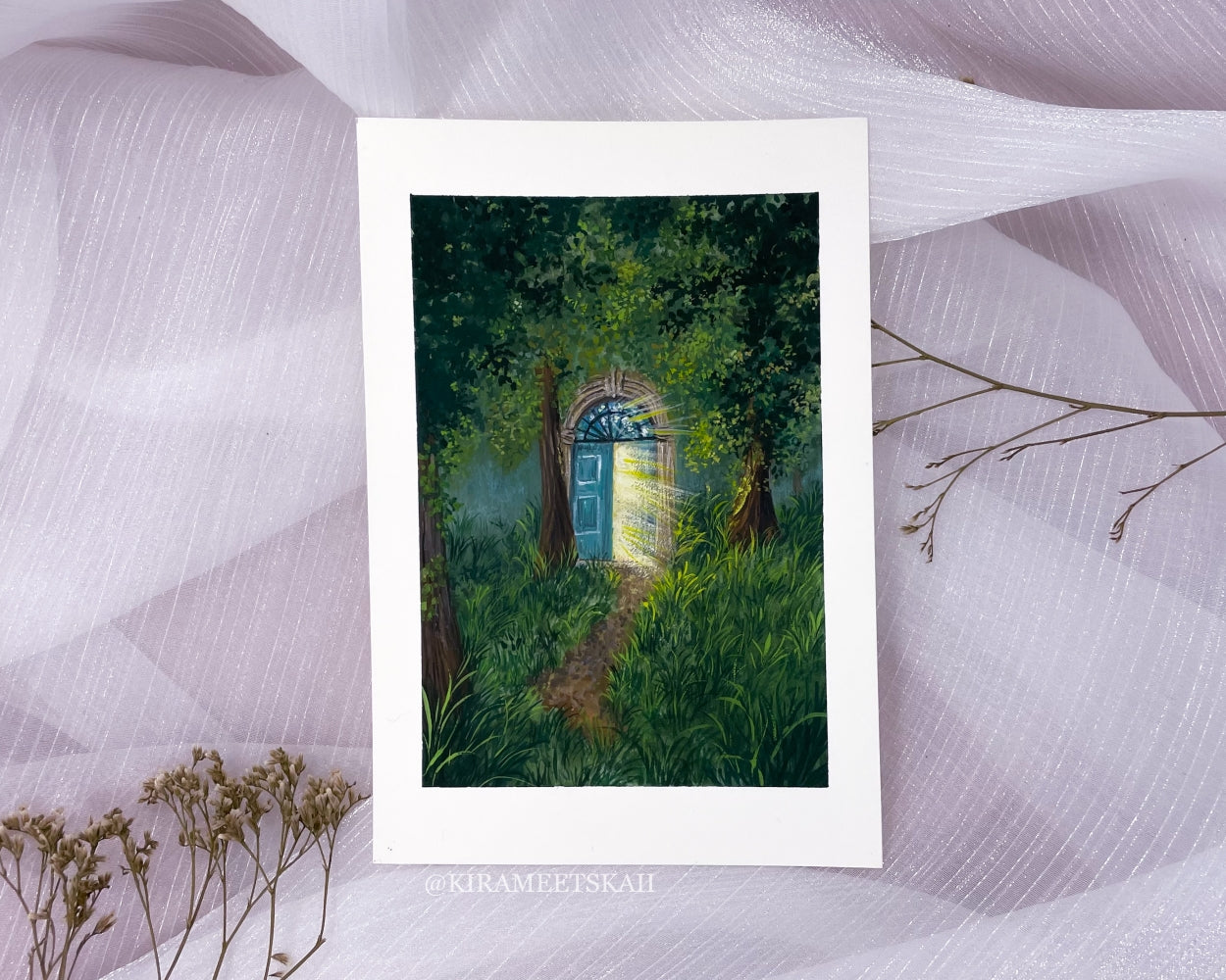 "Hidden Path" Gouache Painting (Original Artwork)