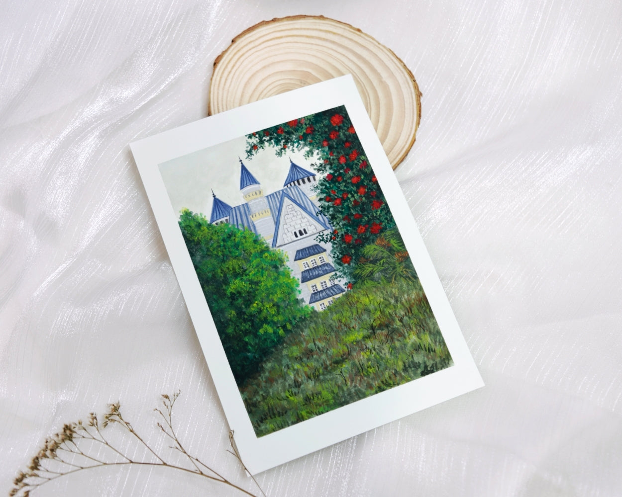 "Castle" Gouache Painting (Original Artwork)