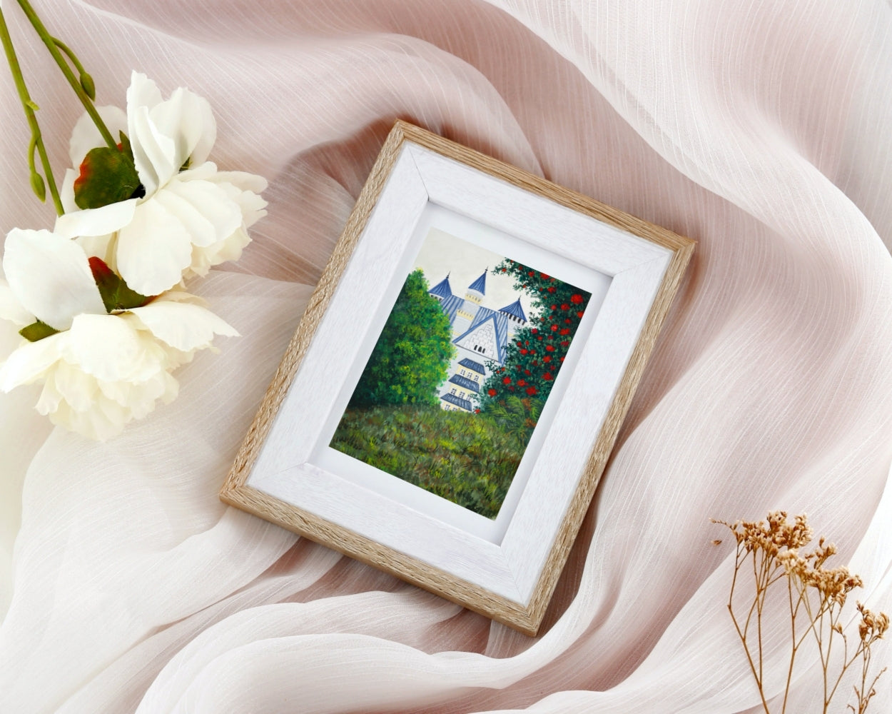 "Castle" Gouache Painting (Original Artwork)