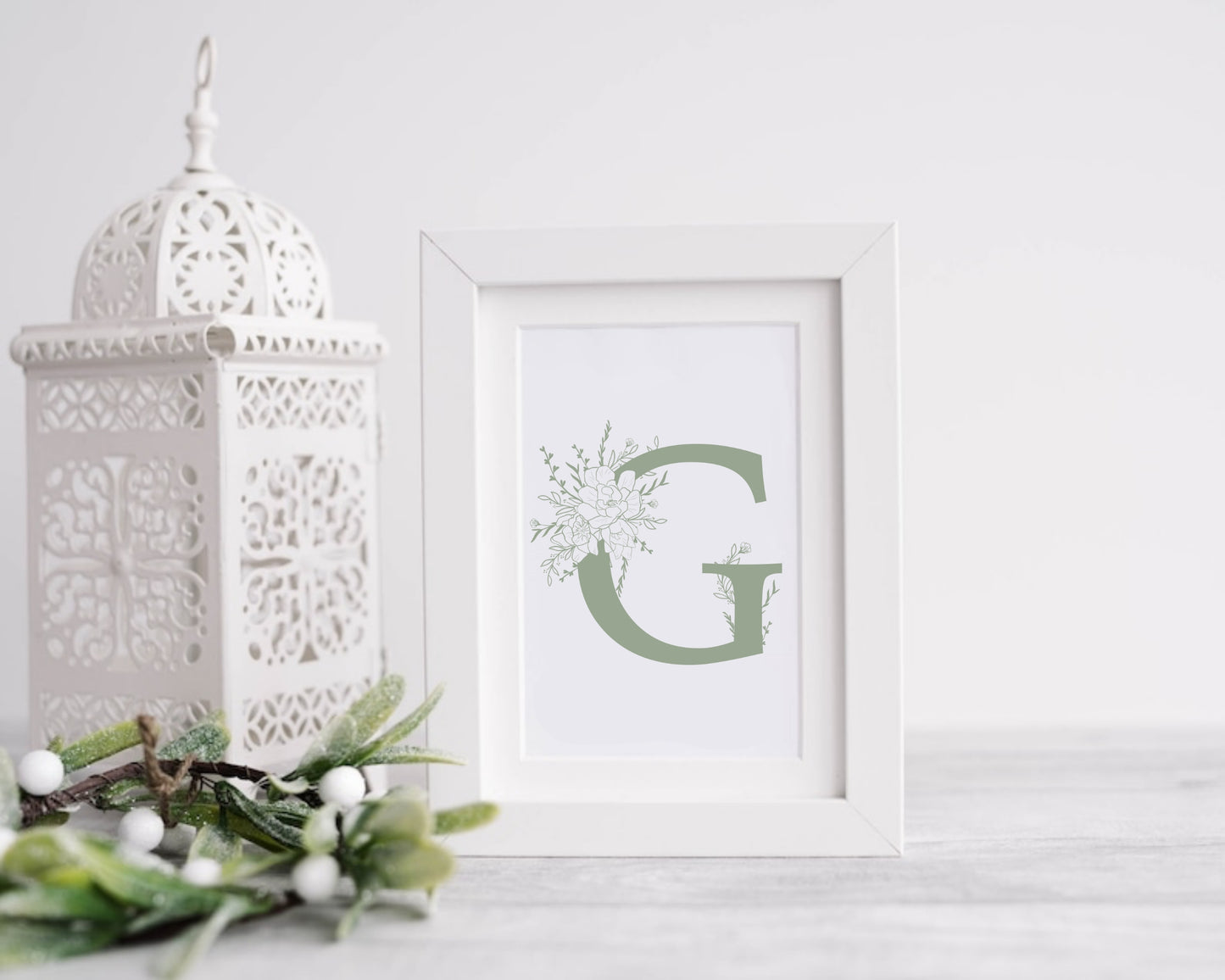 Wild Flower Monogram SVG