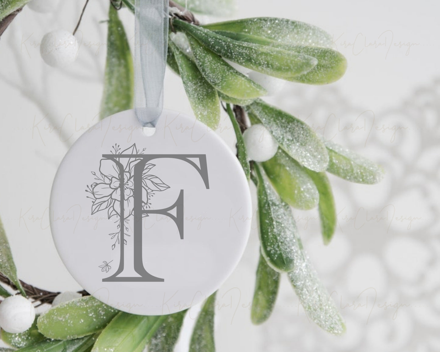 Aquilegia Floral Monogram Alphabet Clipart