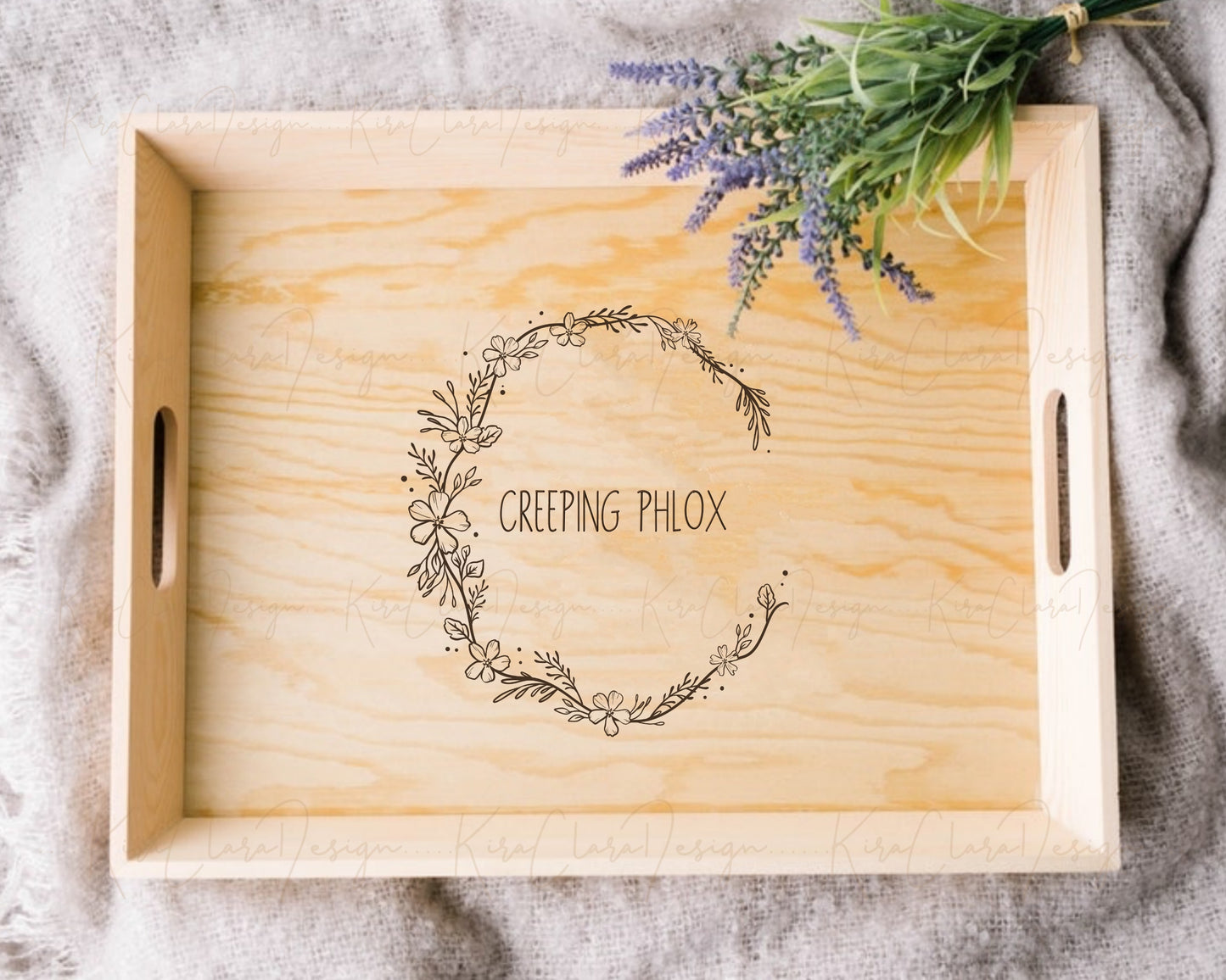 Creeping Phlox Flower Half Wreath Clipart
