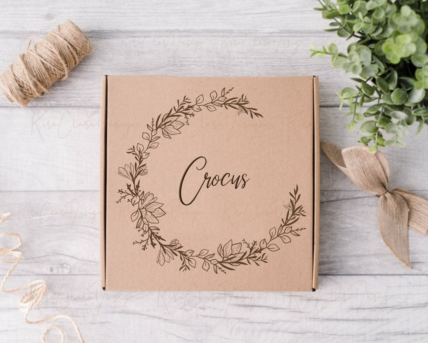 Crocus Flower Wreath Clipart