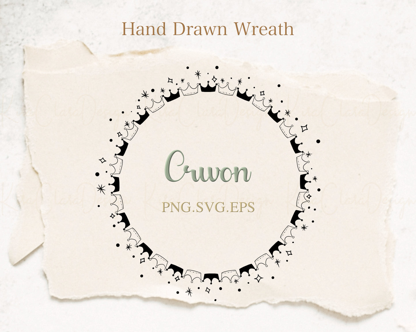 Crown Full Circle Wreath Clipart