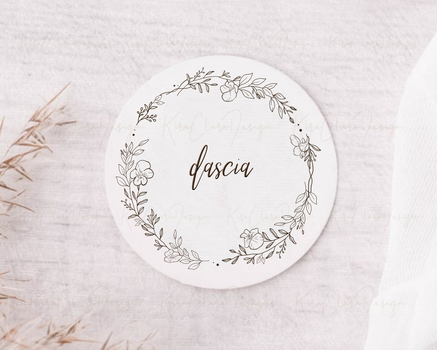 Dascia Flower Full Wreath Clipart