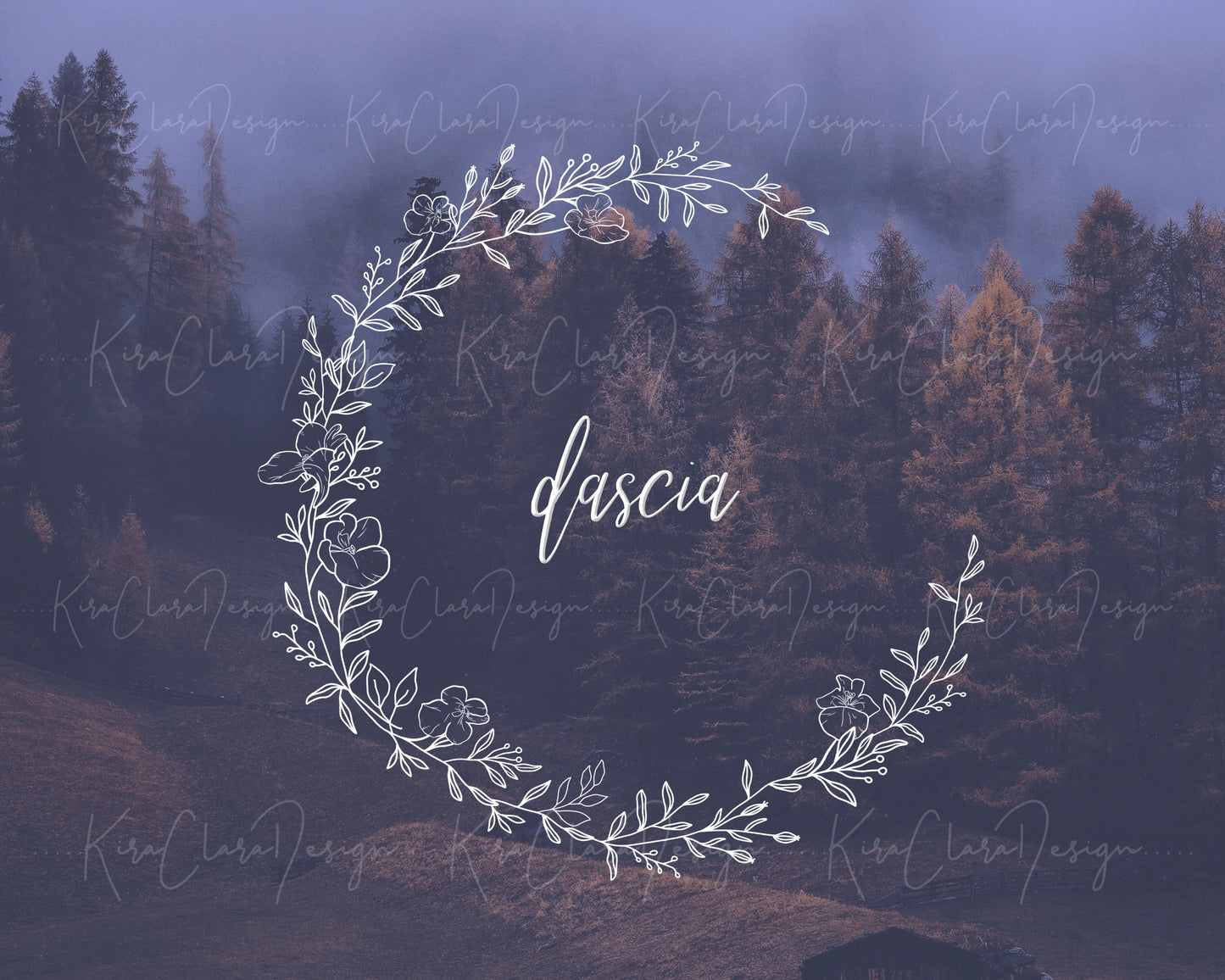 Dascia Flower Wreath Clipart