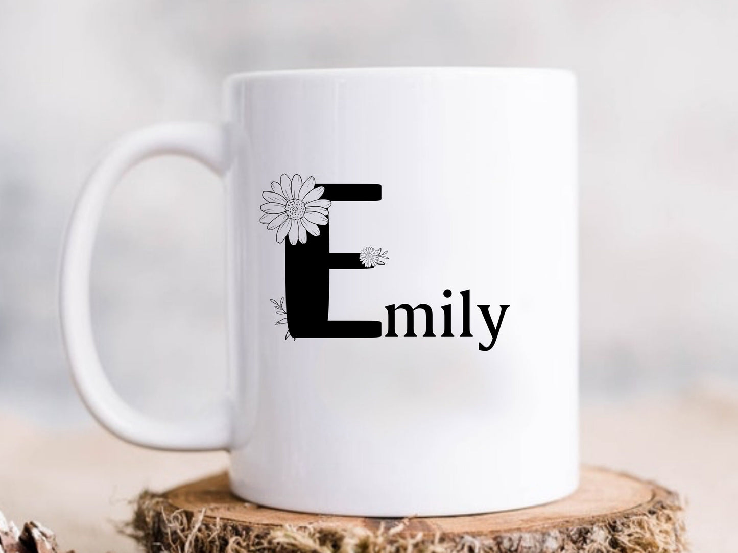 Daisy Floral Monogram Alphabet Clipart SVG