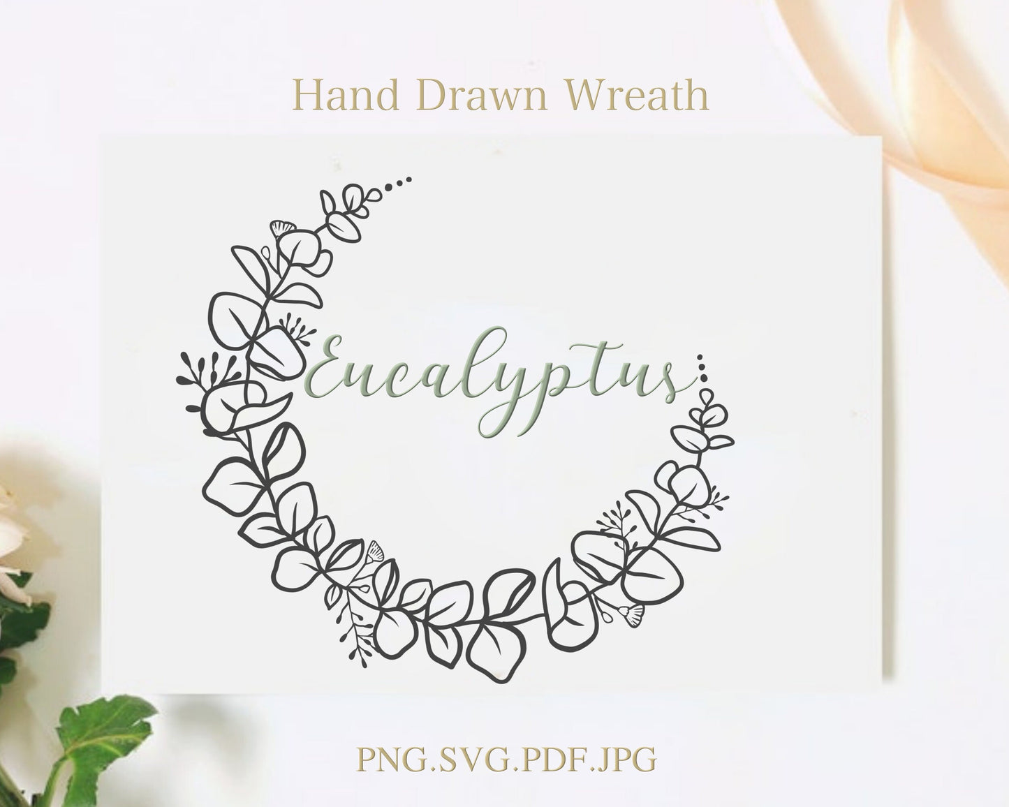 Eucalyptus Leaf Wreath Clipart