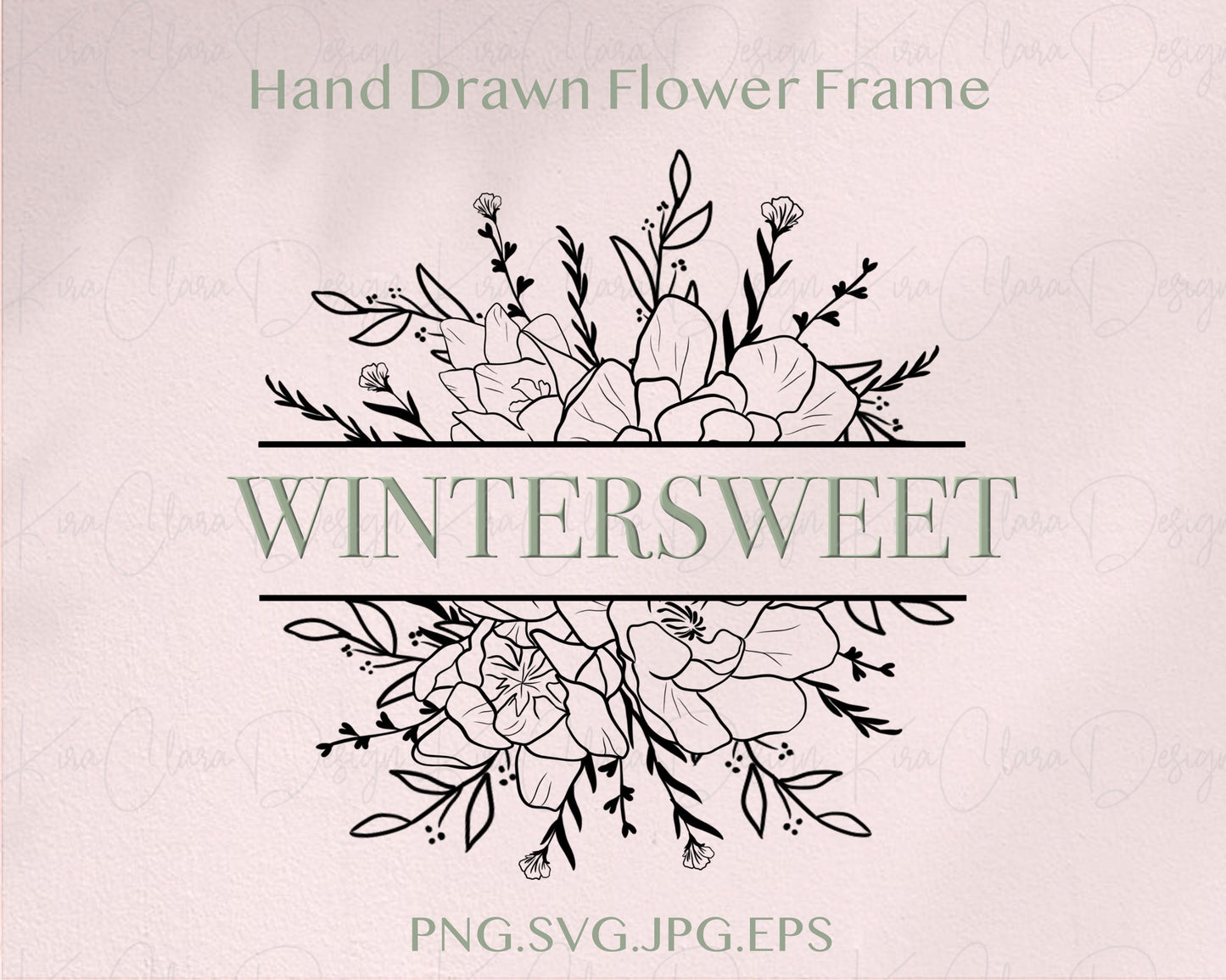 Wintersweet Flower Split Border Frame