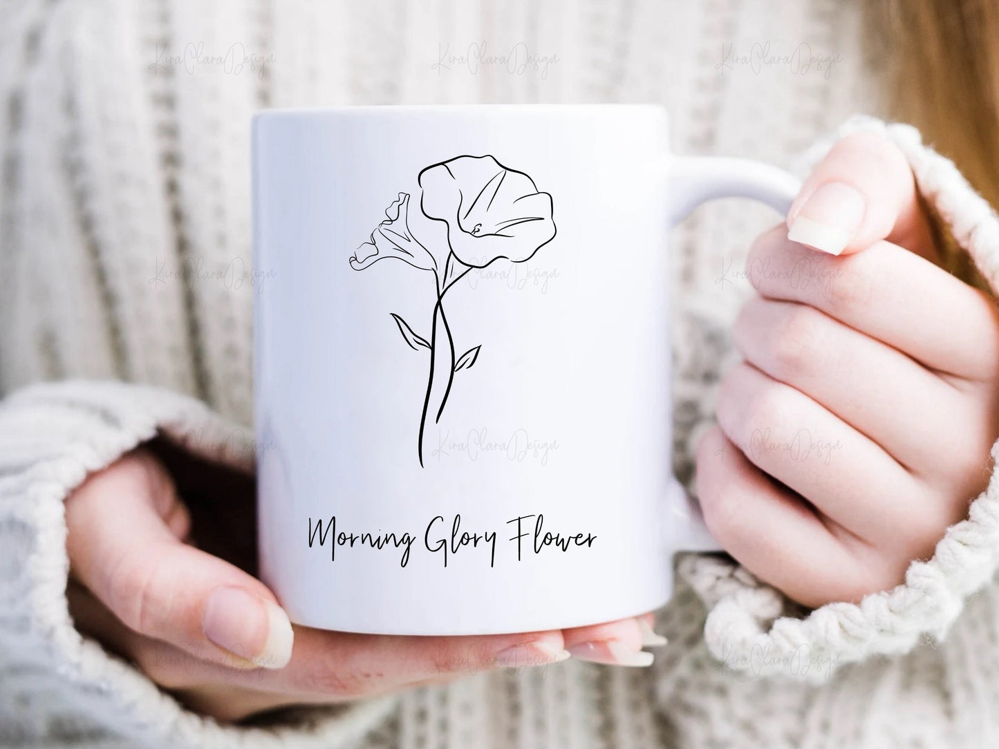 September Birth Flower Morning Glory Outline Clipart