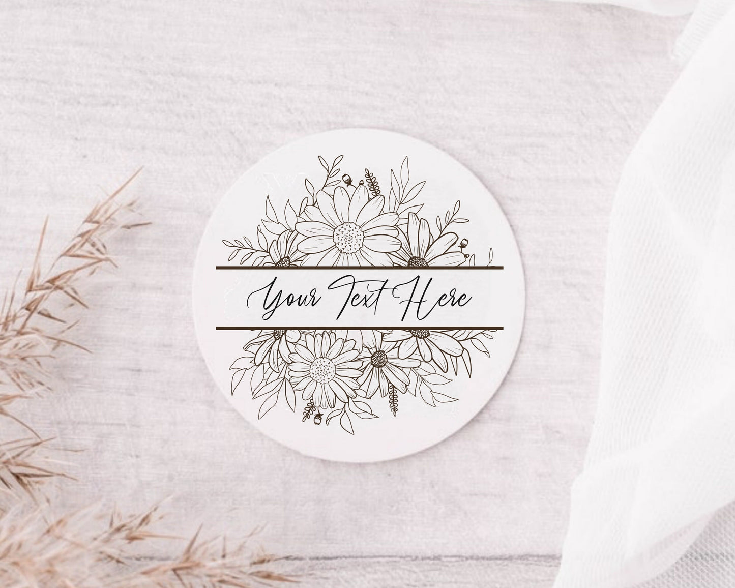 Birth Flower Daisy Split Frame Clipart