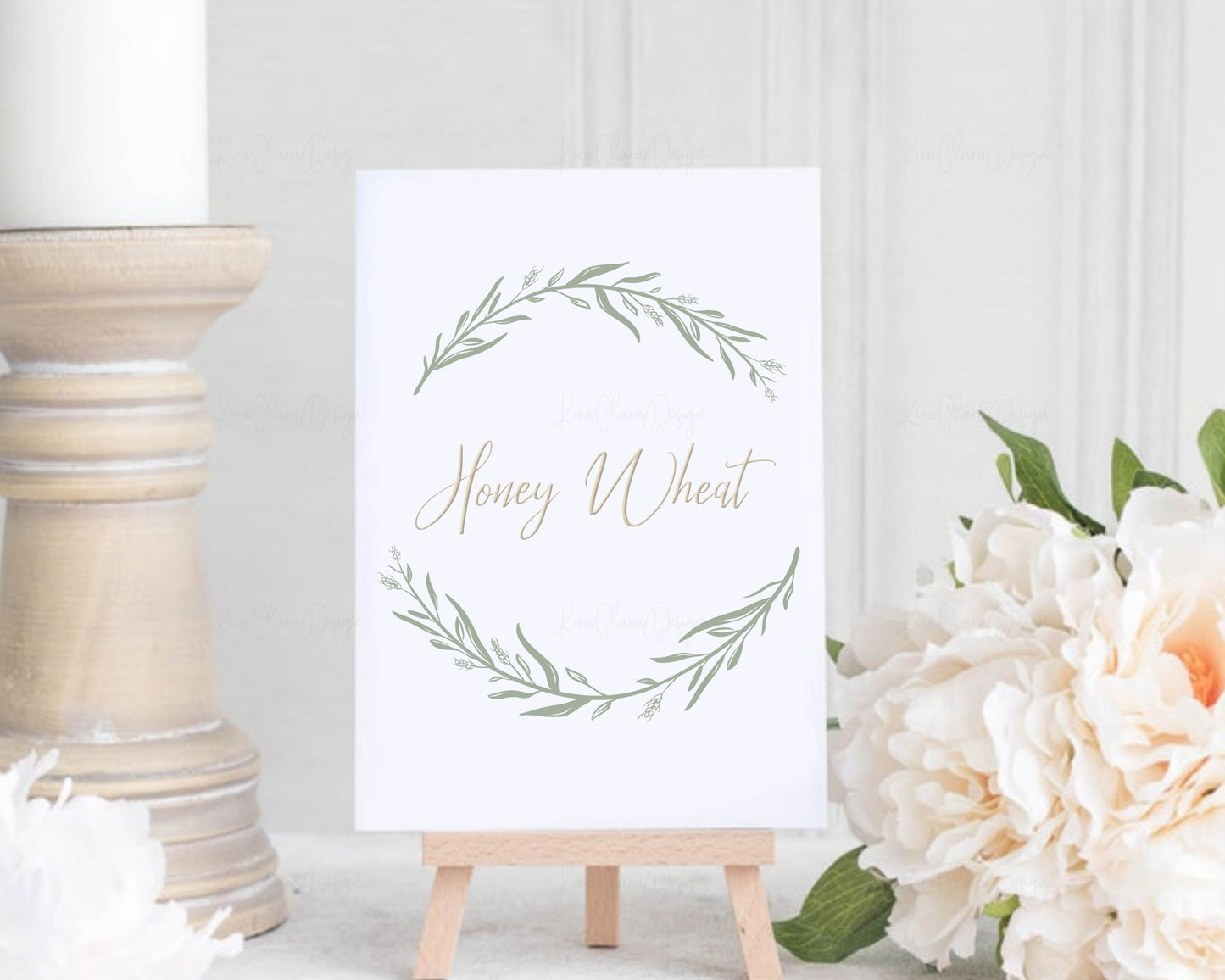 Honey Wheat Half Wreath Clipart