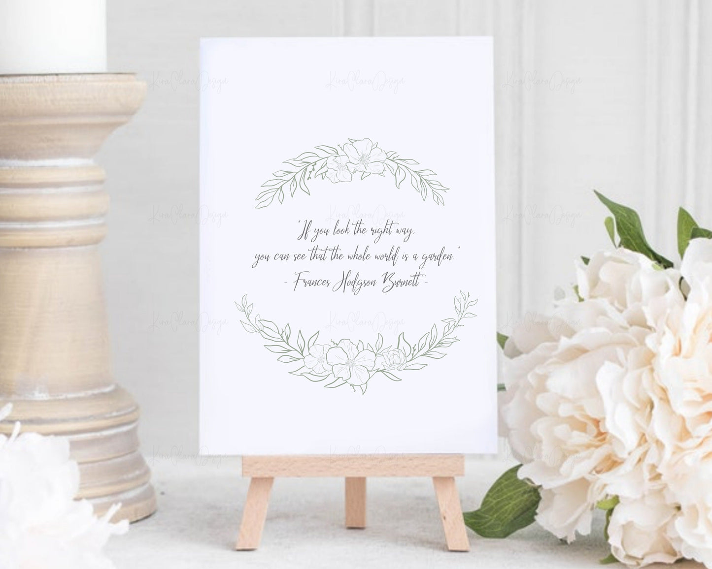 Prairie Rose Flower Wreath Clipart