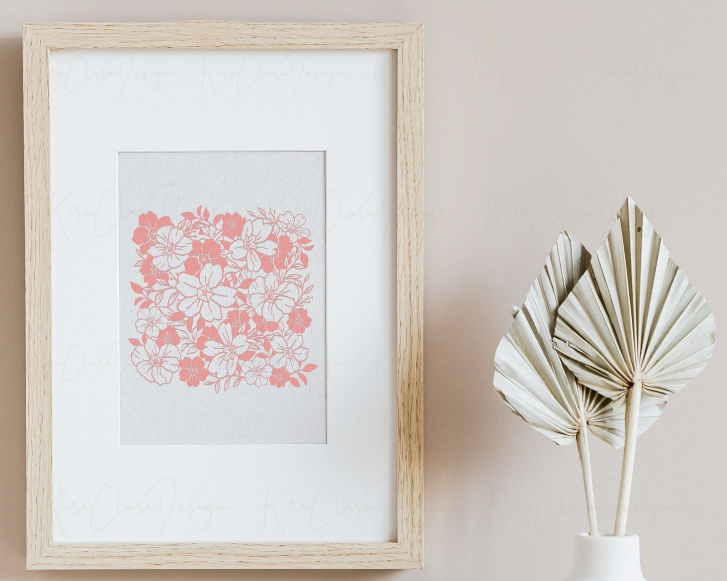 Primrose Clipart/Square Floral Pattern SVG