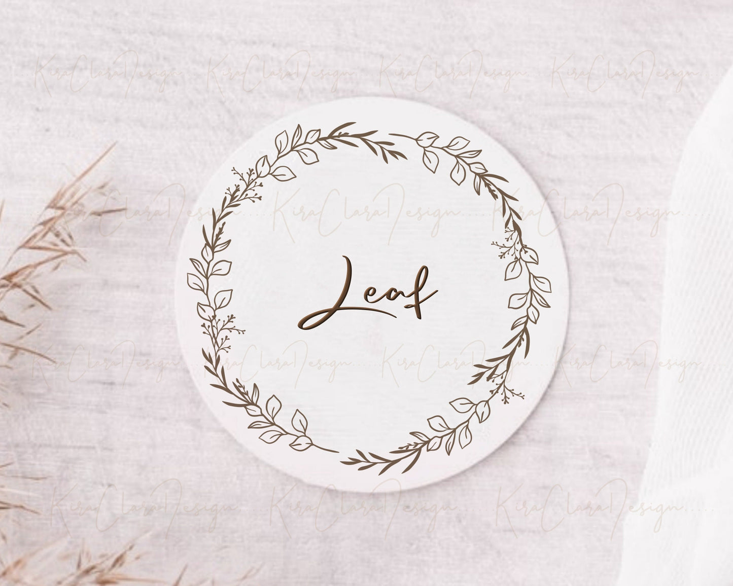 Leaf Wreath Clipart
