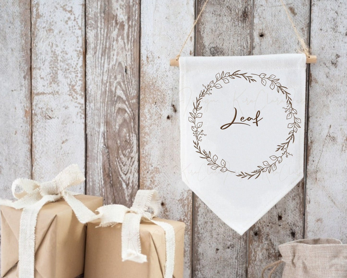 Leaf Wreath Clipart