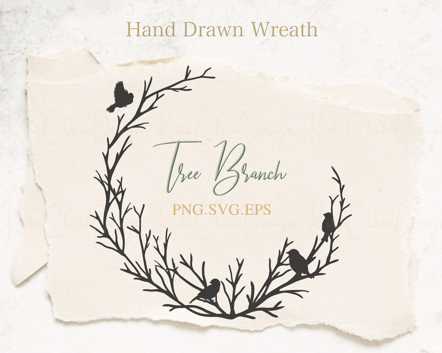 Tree Branch Wreath Clipart