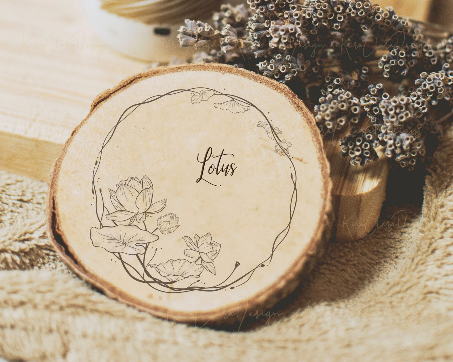 Lotus Flower Wreath Clipart