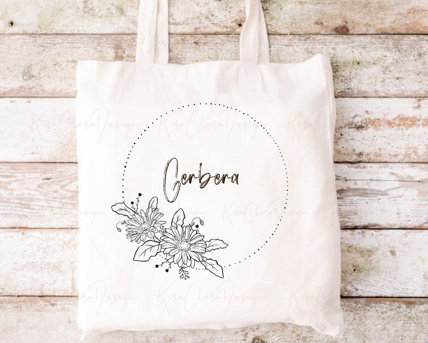 Gerbera Flower Circle Wreath Clipart