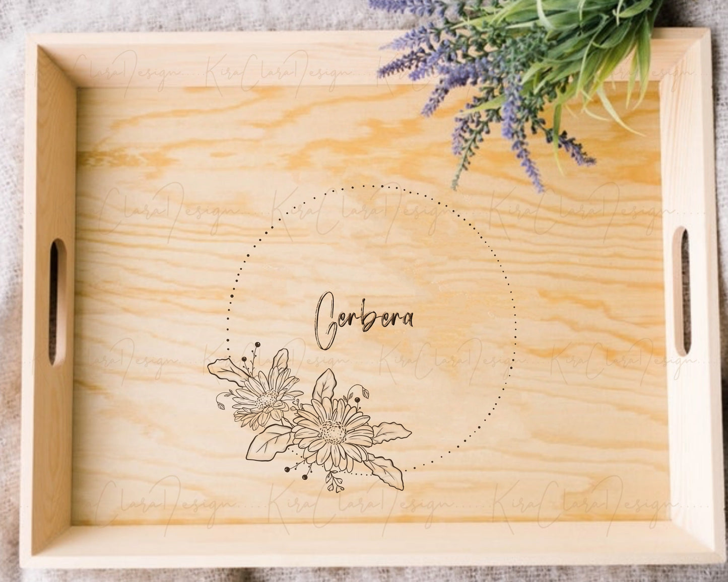 Gerbera Flower Circle Wreath Clipart