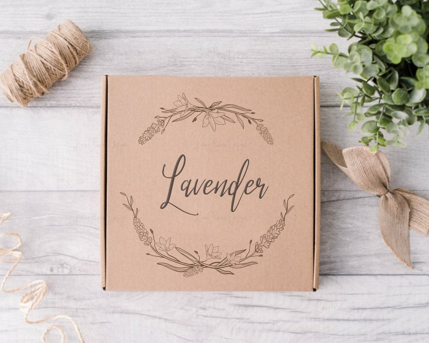 Lavender Flower Wreath Clipart SVG