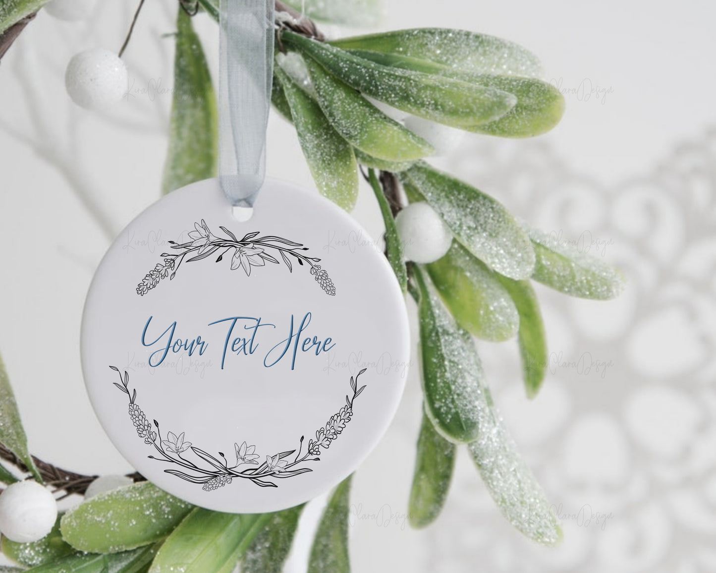 Lavender Flower Wreath Clipart SVG