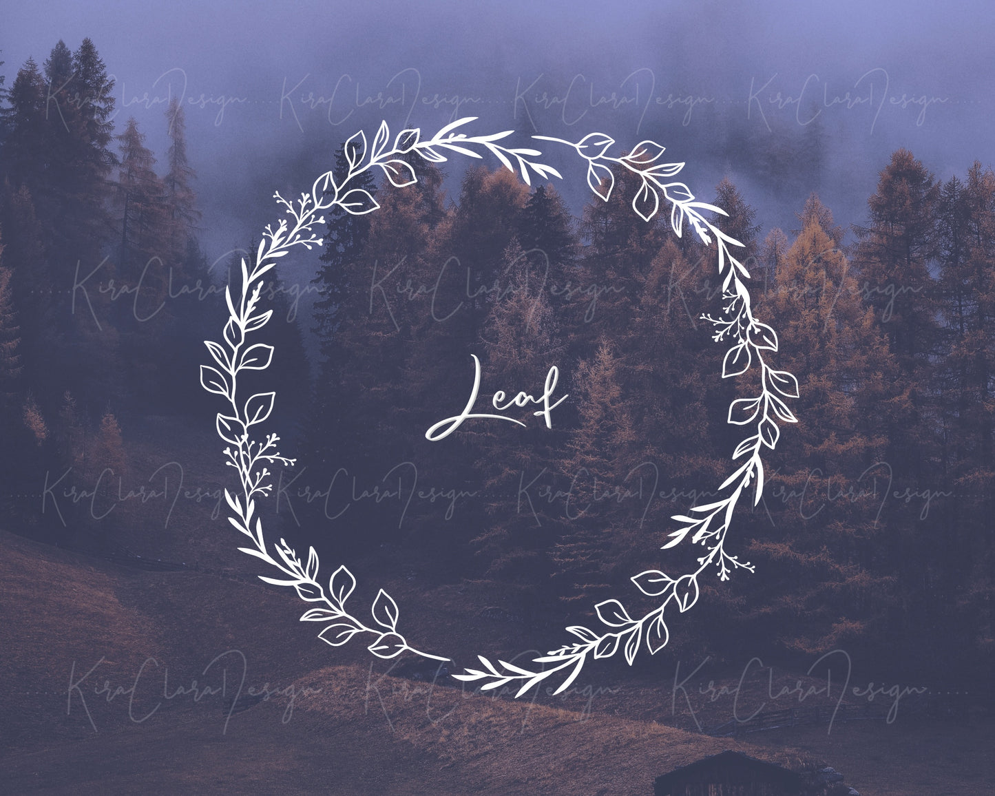 Leaf Wreath Clipart