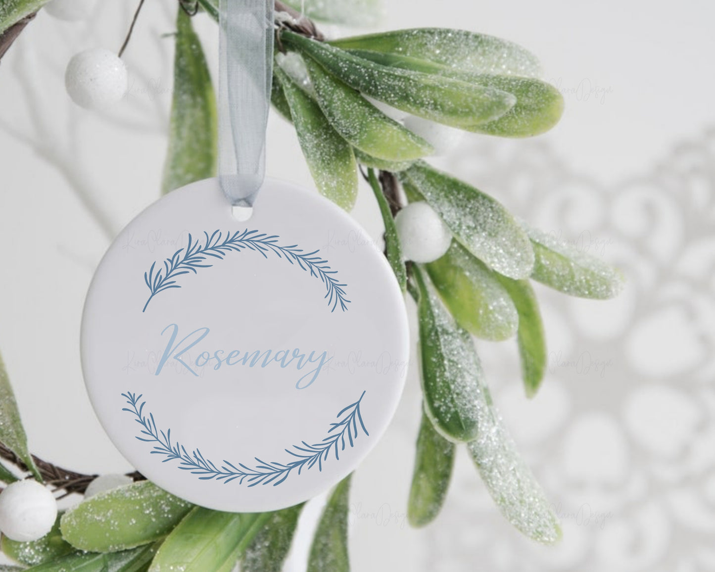 Rosemary Flower Wreath Clipart