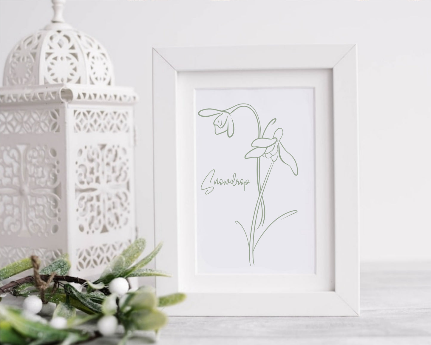 Birth Flower Snowdrop Clipart