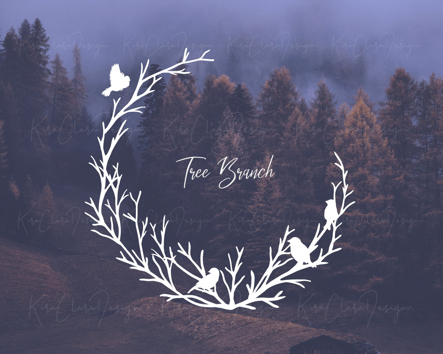 Tree Branch Wreath Clipart