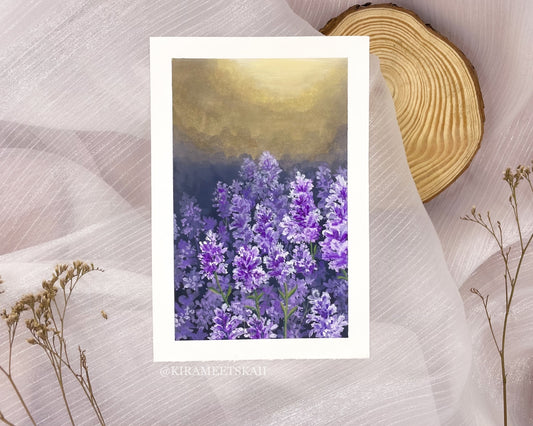 "Scent of Serenity" Gouache Painting (Original Artwork)