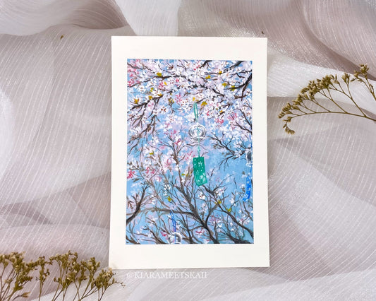 "Pause in Breeze" Gouache Painting (Original Artwork)