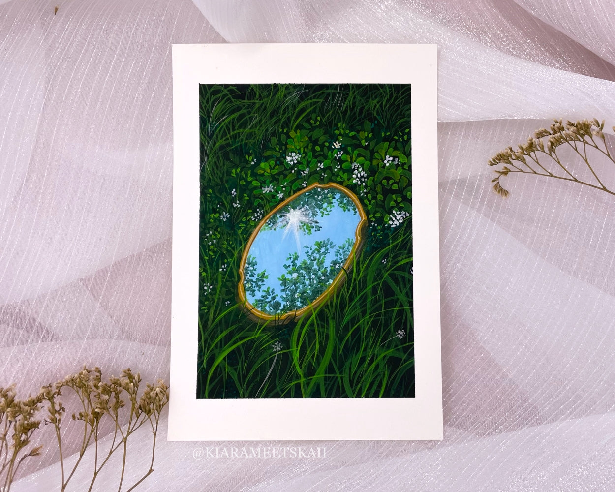"Soft Reflection" Gouache Painting (Original Artwork)