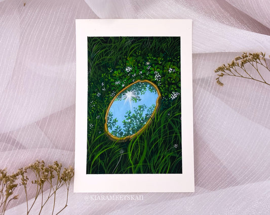 "Soft Reflection" Gouache Painting (Original Artwork)