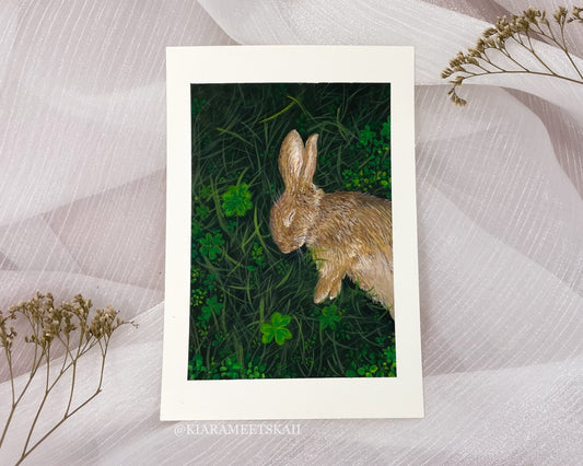 "Good Luck" Gouache Painting (Original Artwork)