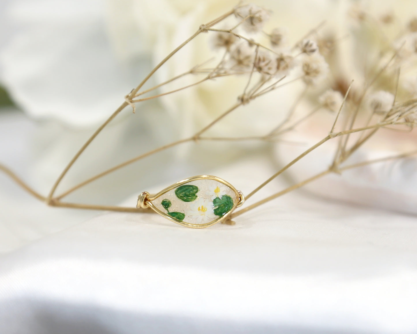 Water Lily Flower Ring / Gold & Silver