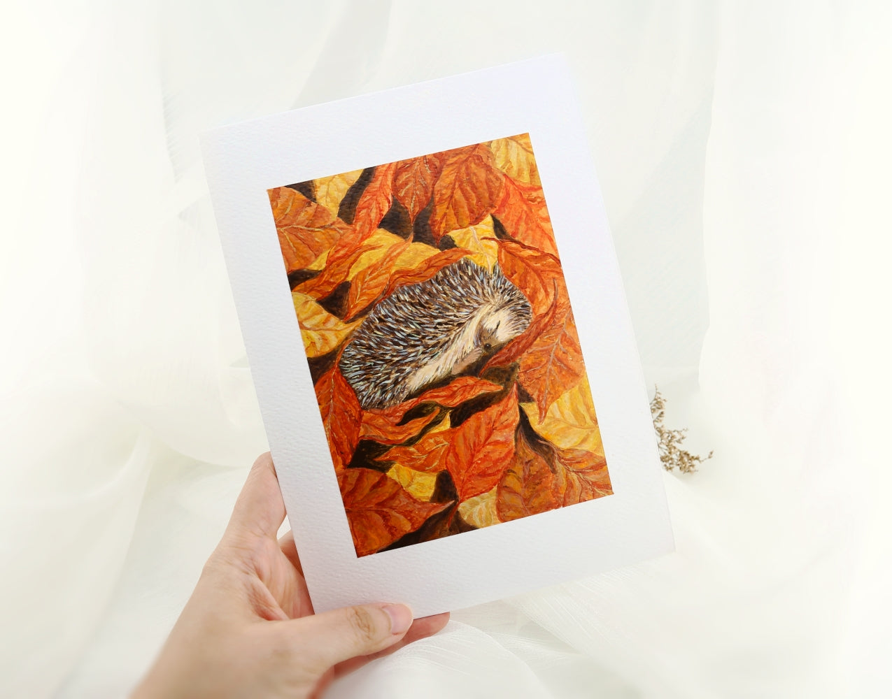 "Dreaming in the Fall Leaves" Original Acrylic Painting