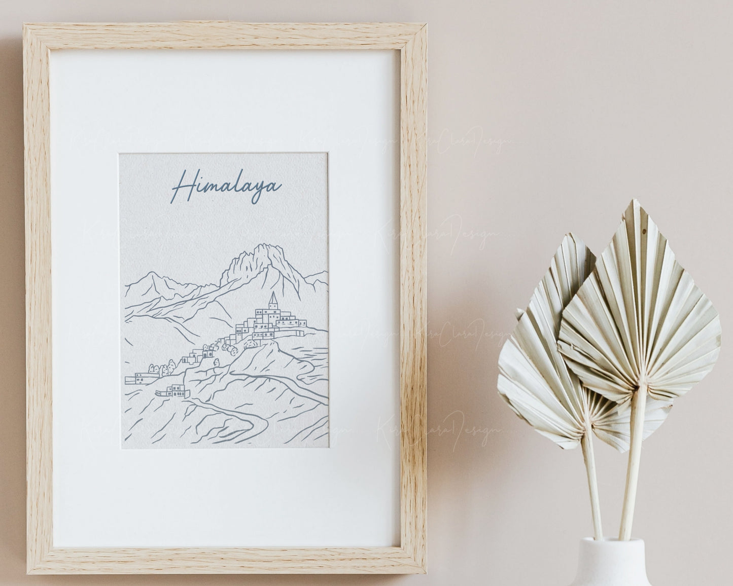 Himalayas Landscape Outline Clipart