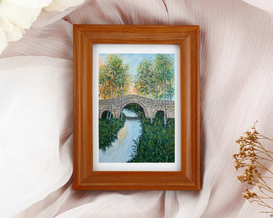 "River" Gouache Painting (Original Artwork)