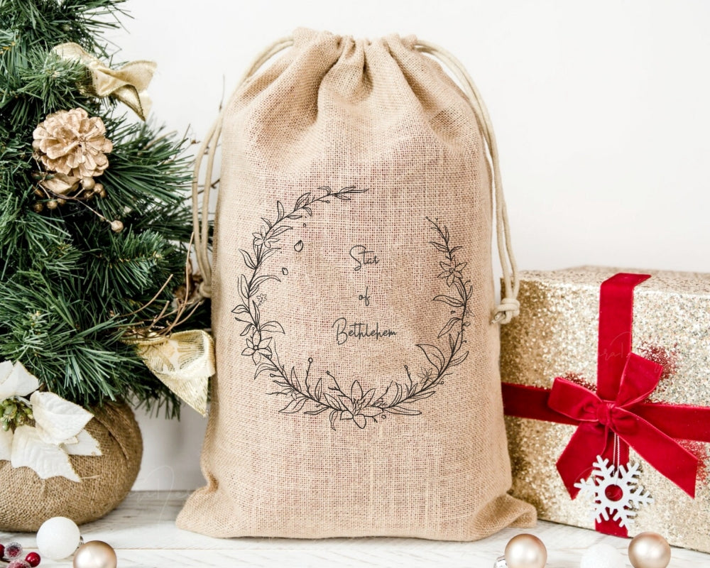 Star of Bethlehem Flower (Ornithogalum) Botanical Wreath Clipart