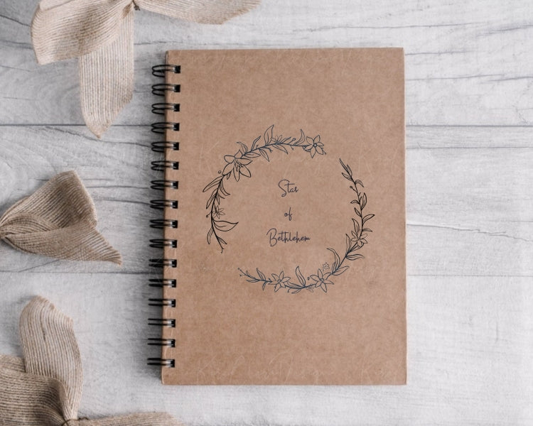 Star of Bethlehem Flower (Ornithogalum) Botanical Wreath Clipart