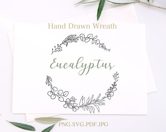 Eucalyptus Leaf Wreath Clipart