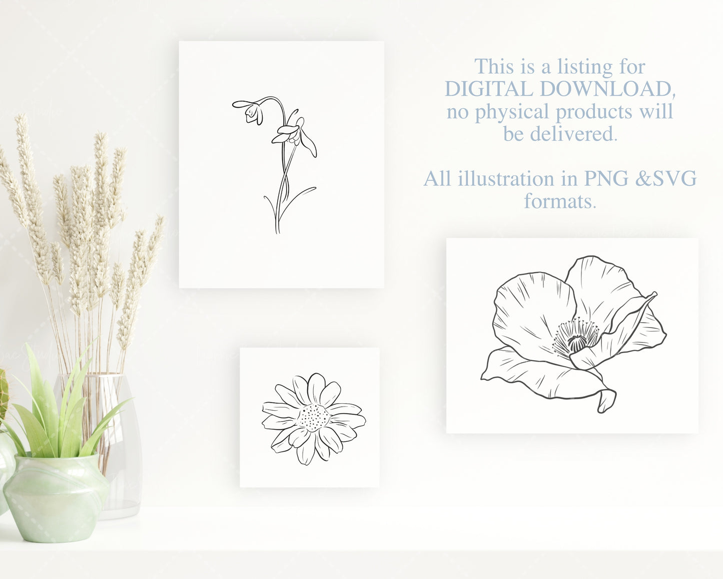 56 Birth Flower Vector Bundle