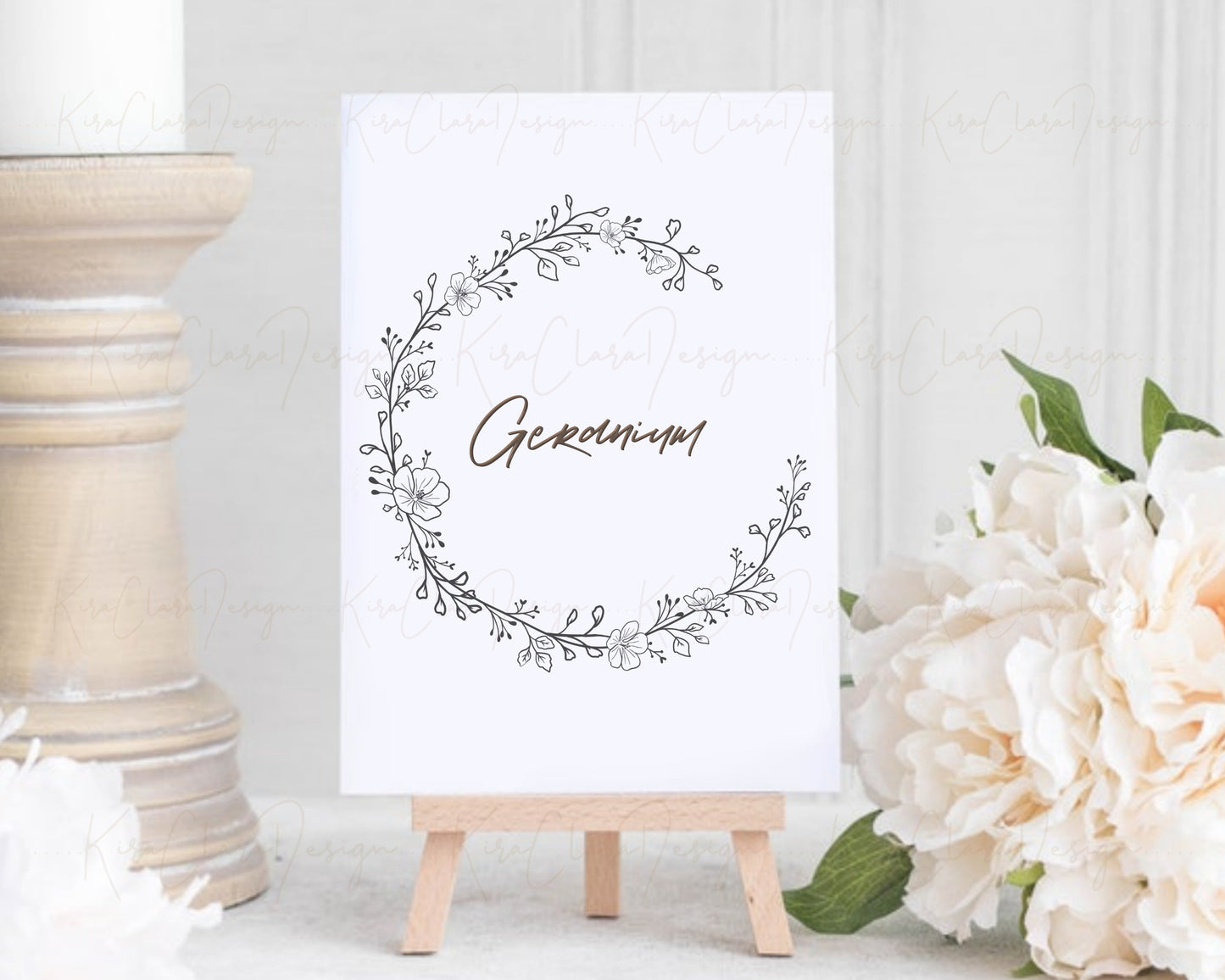 Geranium Flower Wreath Clipart Cranesbills Vector