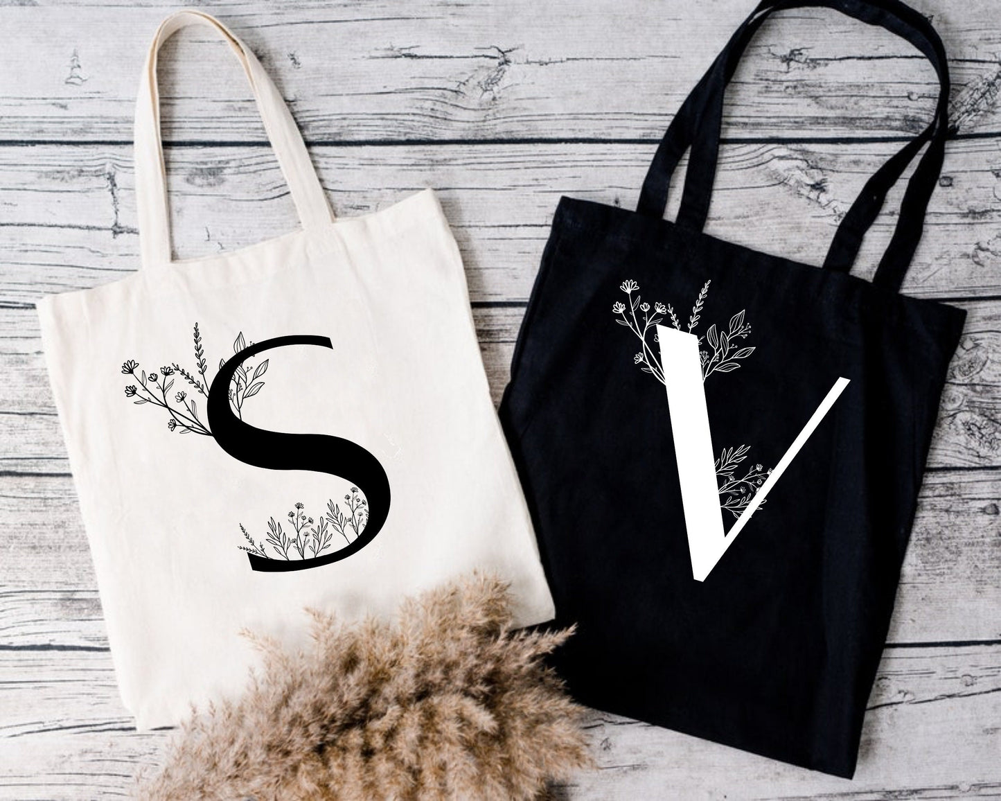 Wild Flower Monogram Alphabet Clipart
