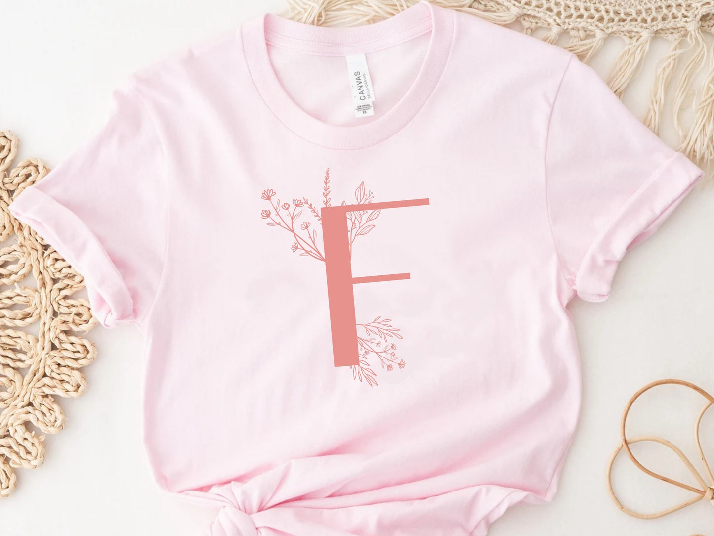Wild Flower Monogram Alphabet Clipart
