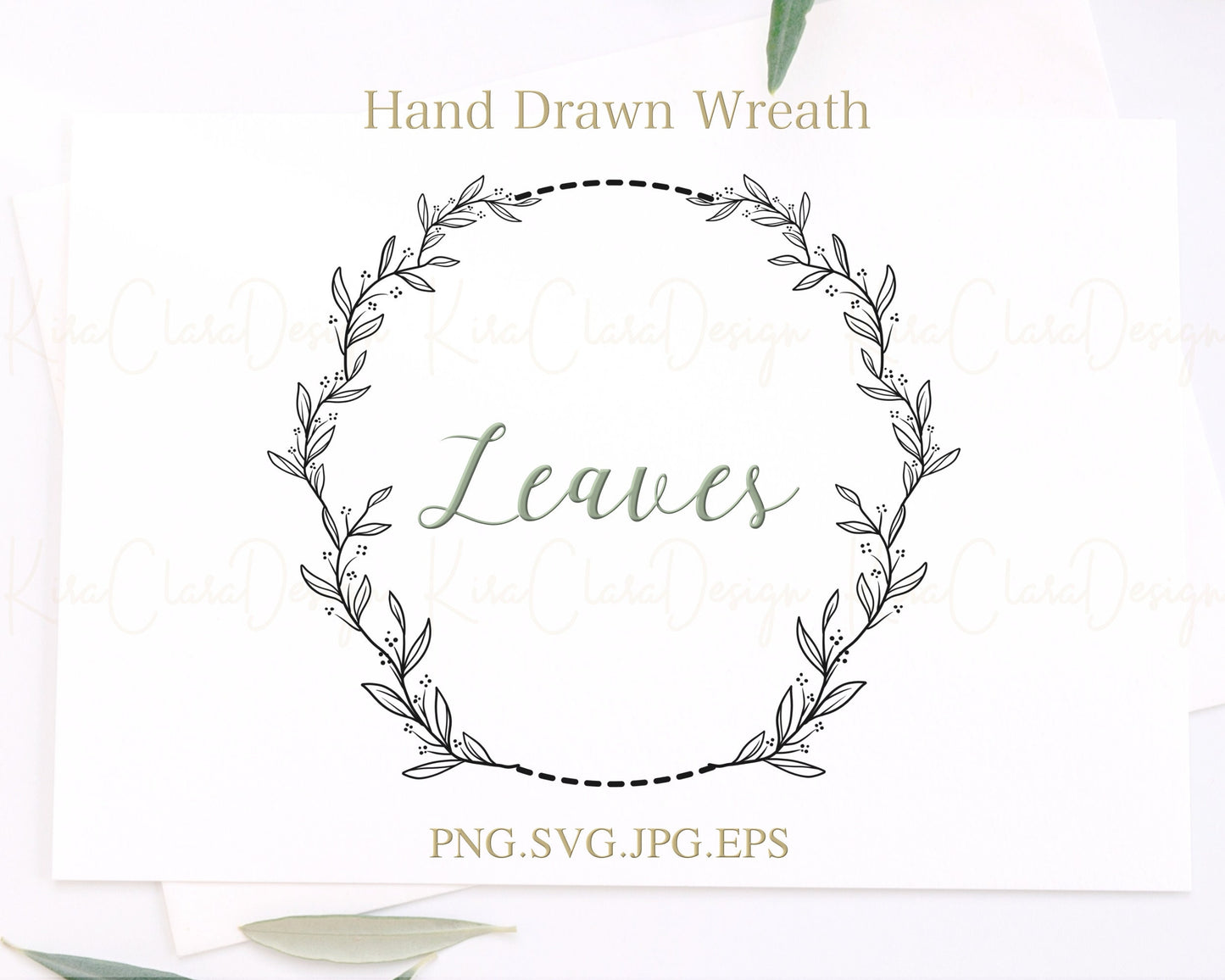 Leaf Wreath Clipart