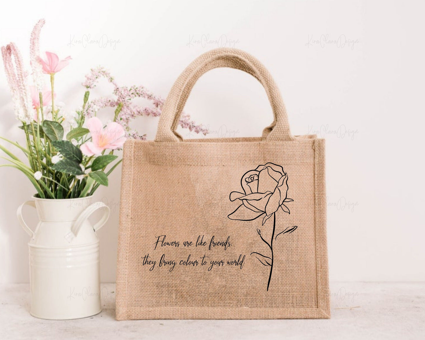 June Birth Flower Rose Outline Clipart Minimalist