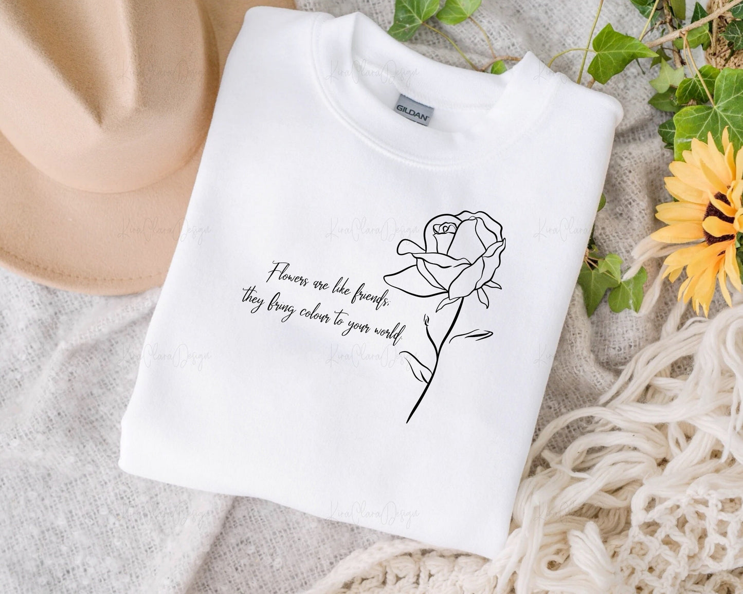 June Birth Flower Rose Outline Clipart Minimalist